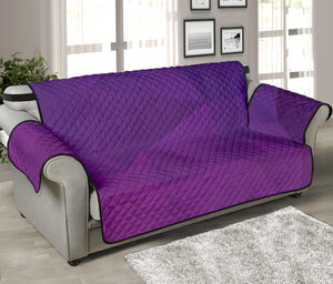 Violet Polygonal Geometric Print Sofa Protector