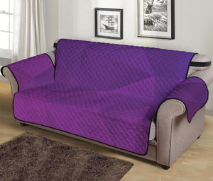 Violet Polygonal Geometric Print Sofa Protector