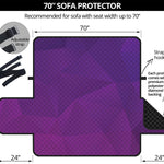 Violet Polygonal Geometric Print Sofa Protector