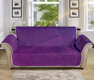 Violet Polygonal Geometric Print Sofa Protector