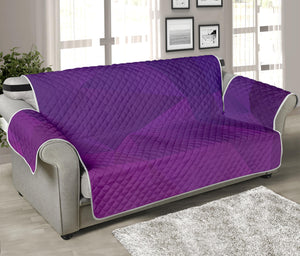 Violet Polygonal Geometric Print Sofa Protector