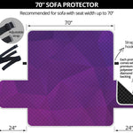 Violet Polygonal Geometric Print Sofa Protector