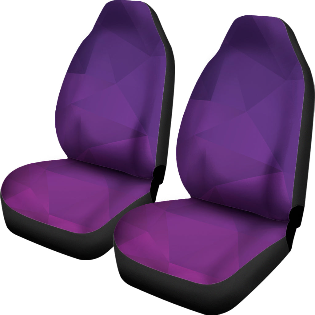 Violet Polygonal Geometric Print Universal Fit Car Seat Covers