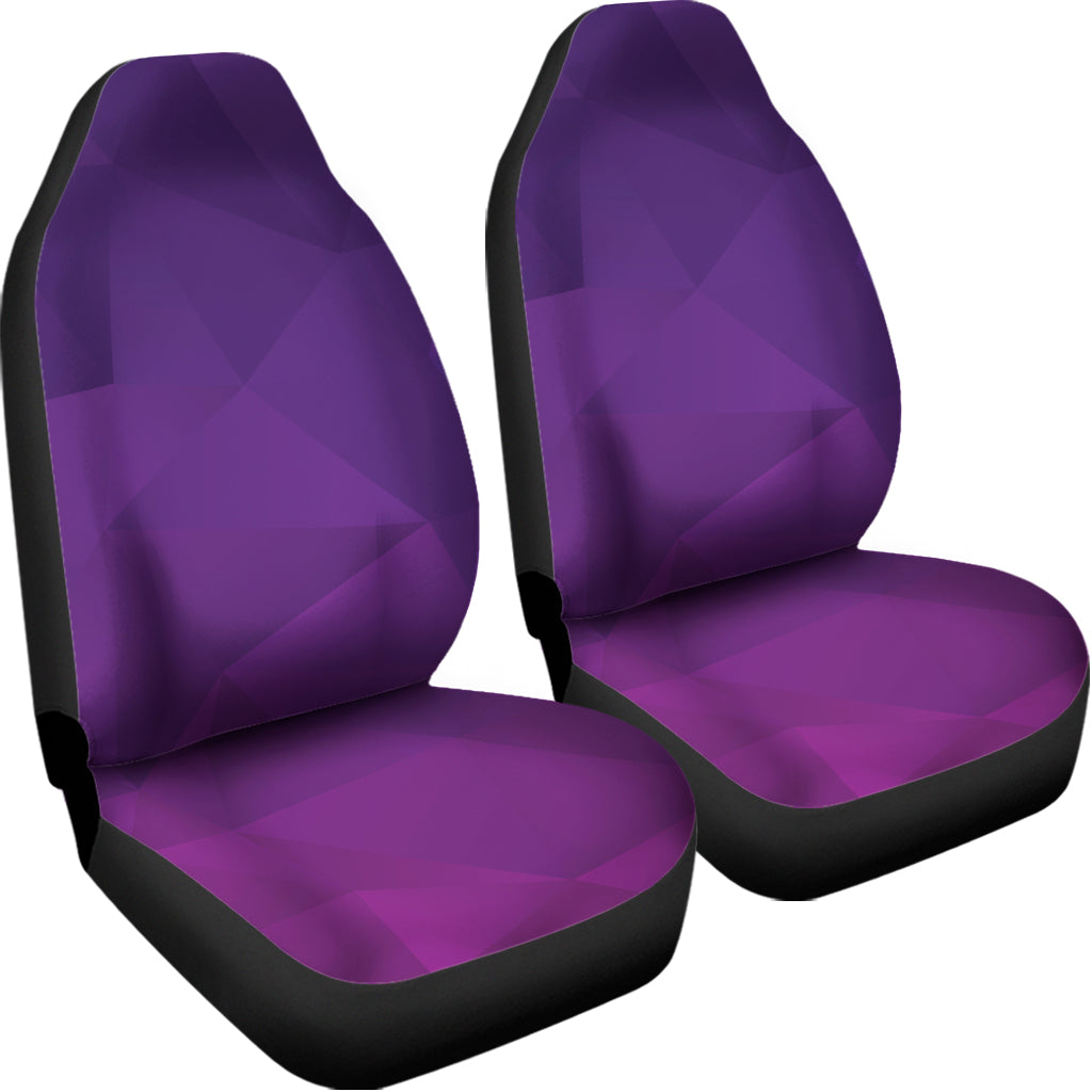 Violet Polygonal Geometric Print Universal Fit Car Seat Covers