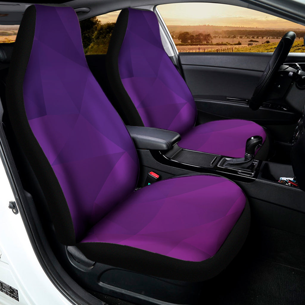 Violet Polygonal Geometric Print Universal Fit Car Seat Covers