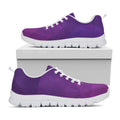 Violet Polygonal Geometric Print White Running Shoes