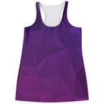 Violet Polygonal Geometric Print Women's Racerback Tank Top