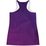 Violet Polygonal Geometric Print Women's Racerback Tank Top