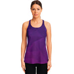 Violet Polygonal Geometric Print Women's Racerback Tank Top