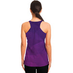 Violet Polygonal Geometric Print Women's Racerback Tank Top