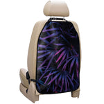 Violet Tropical Leaves Print Car Seat Organizers
