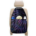 Violet Tropical Leaves Print Car Seat Organizers