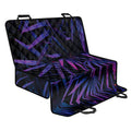 Violet Tropical Leaves Print Pet Car Back Seat Cover