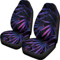 Violet Tropical Leaves Print Universal Fit Car Seat Covers
