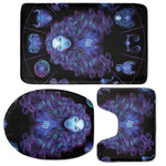Virgo And Astrological Signs Print 3 Piece Bath Mat Set