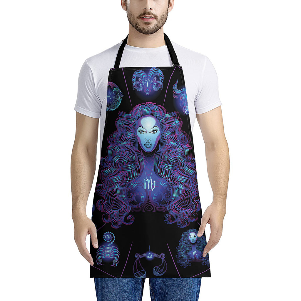 Virgo And Astrological Signs Print Apron