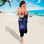 Virgo And Astrological Signs Print Beach Sarong Wrap