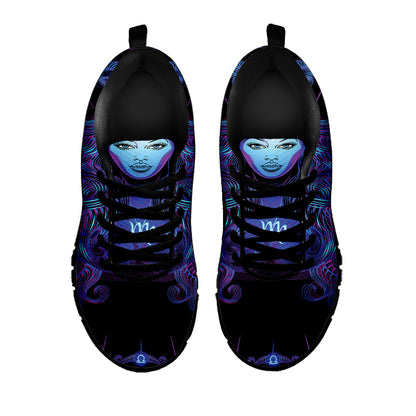 Virgo And Astrological Signs Print Black Sneakers