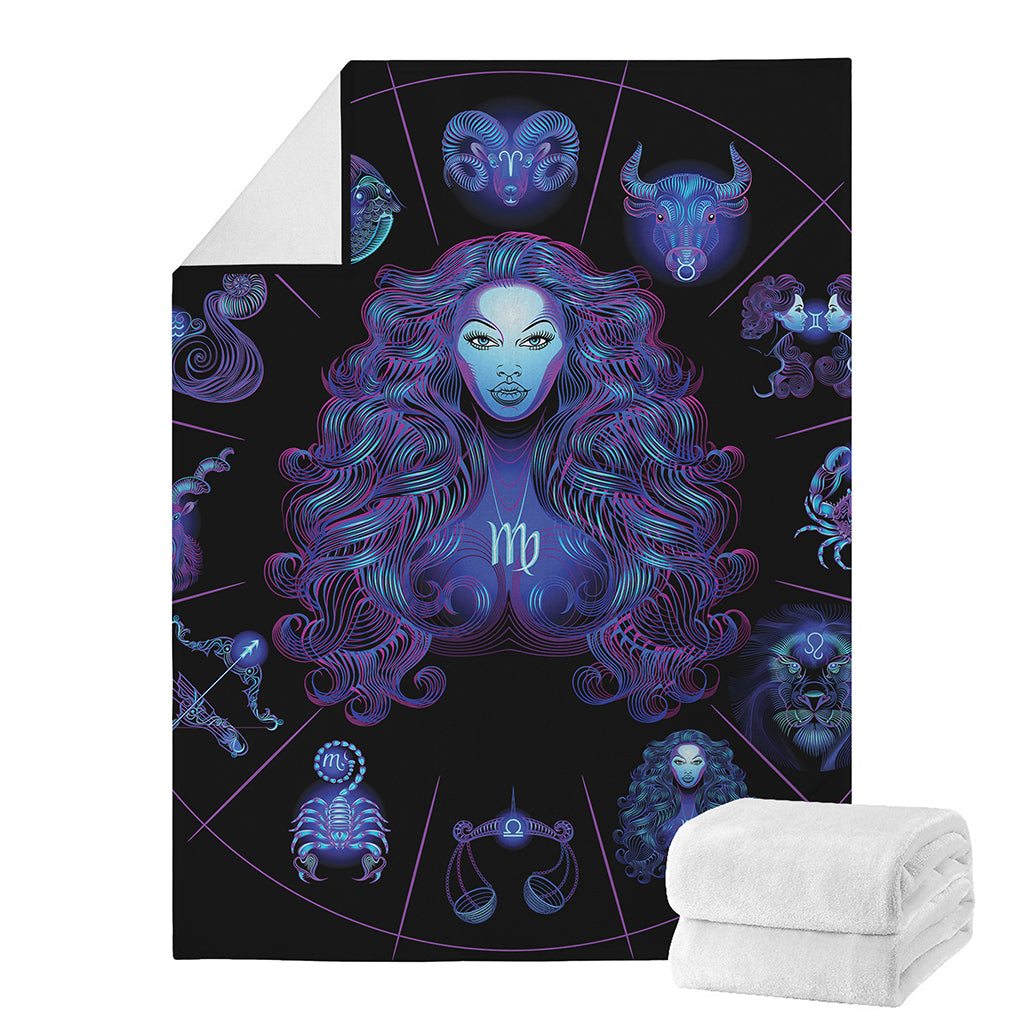 Virgo And Astrological Signs Print Blanket
