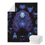 Virgo And Astrological Signs Print Blanket