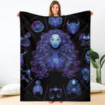 Virgo And Astrological Signs Print Blanket