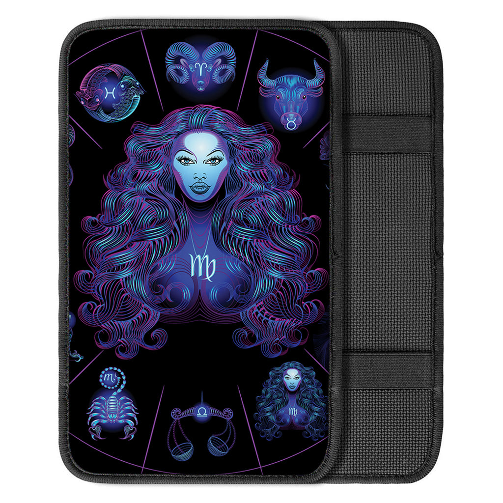 Virgo And Astrological Signs Print Car Center Console Cover