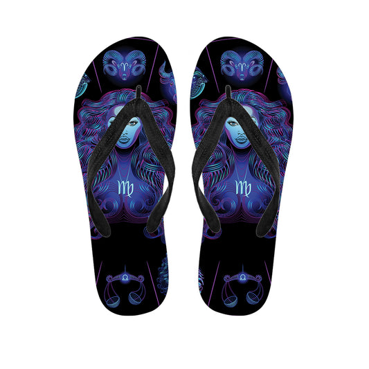 Virgo And Astrological Signs Print Flip Flops