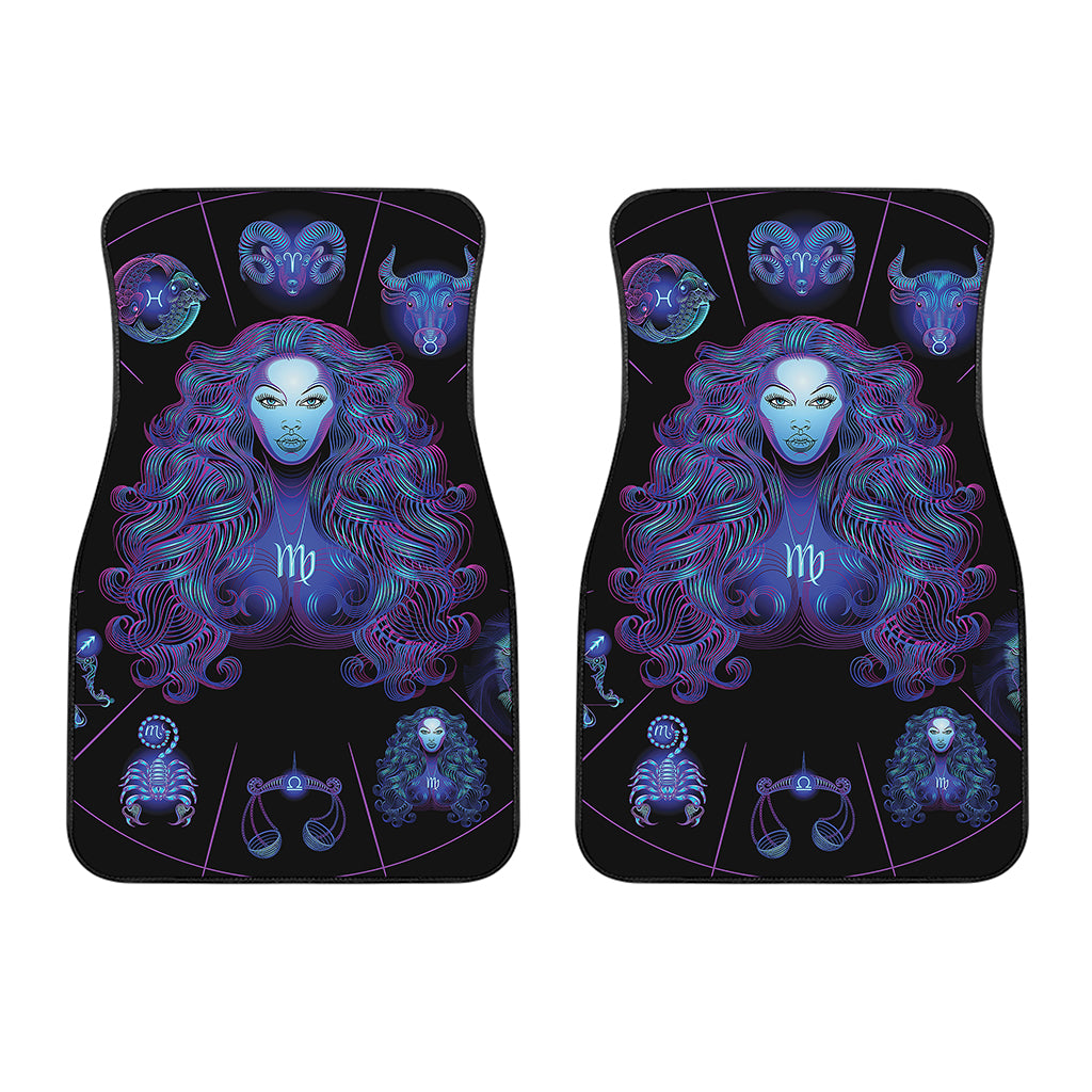 Virgo And Astrological Signs Print Front Car Floor Mats