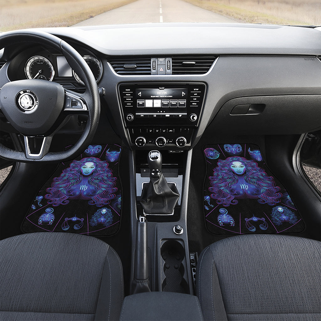 Virgo And Astrological Signs Print Front Car Floor Mats