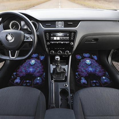 Virgo And Astrological Signs Print Front Car Floor Mats