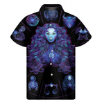 Virgo And Astrological Signs Print Men's Short Sleeve Shirt