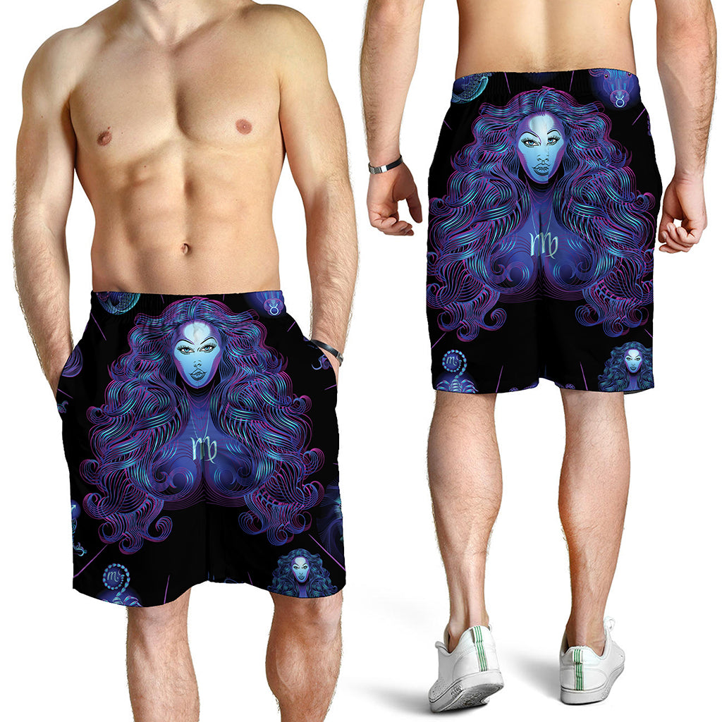 Virgo And Astrological Signs Print Men's Shorts