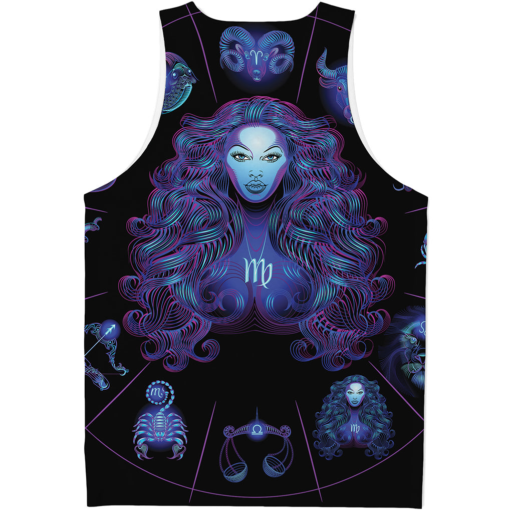 Virgo And Astrological Signs Print Men's Tank Top