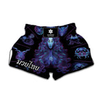 Virgo And Astrological Signs Print Muay Thai Boxing Shorts