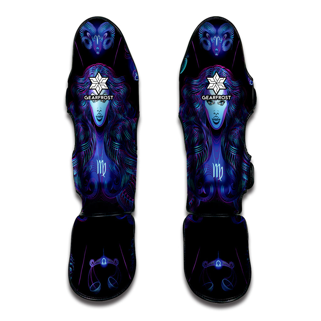 Virgo And Astrological Signs Print Muay Thai Shin Guard