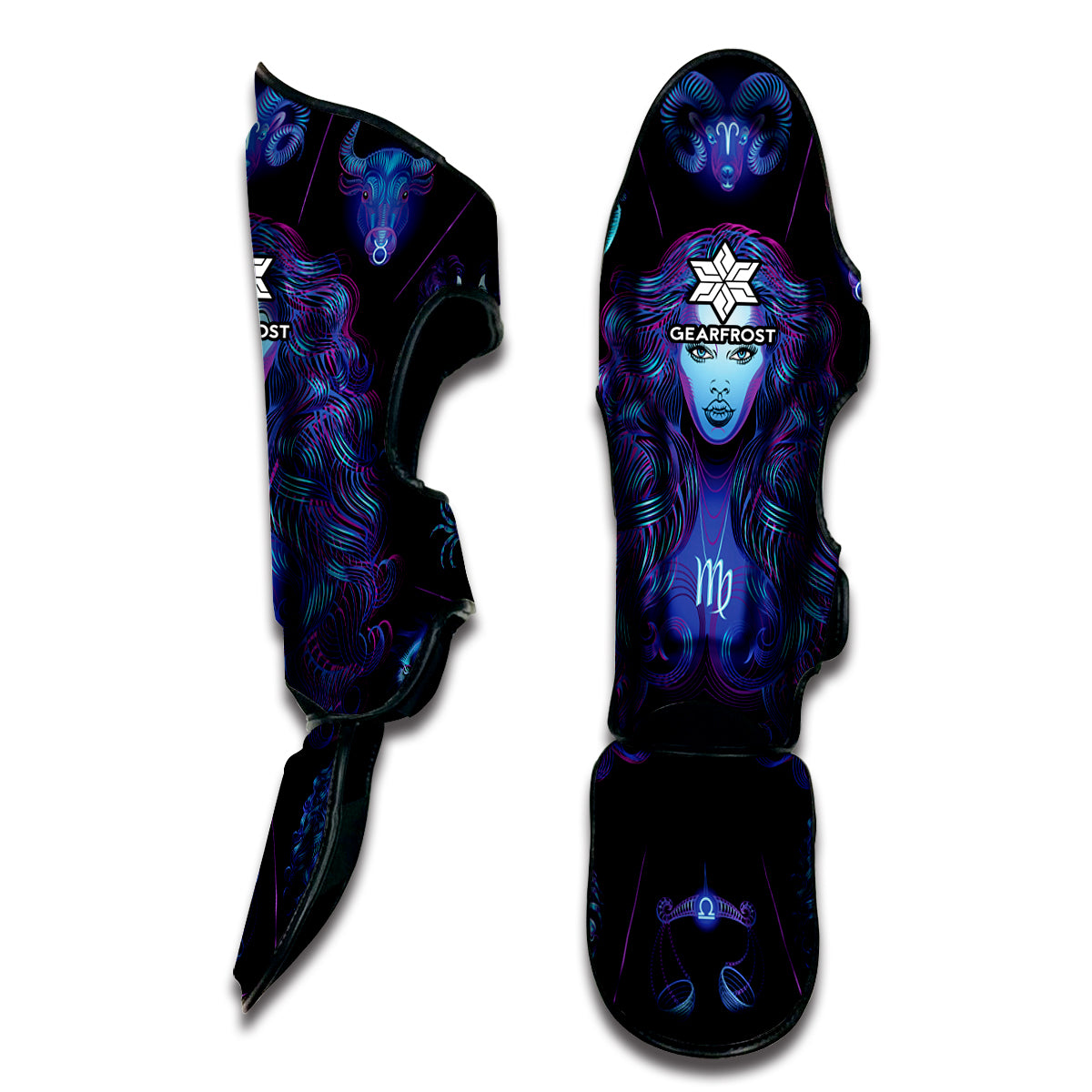 Virgo And Astrological Signs Print Muay Thai Shin Guard