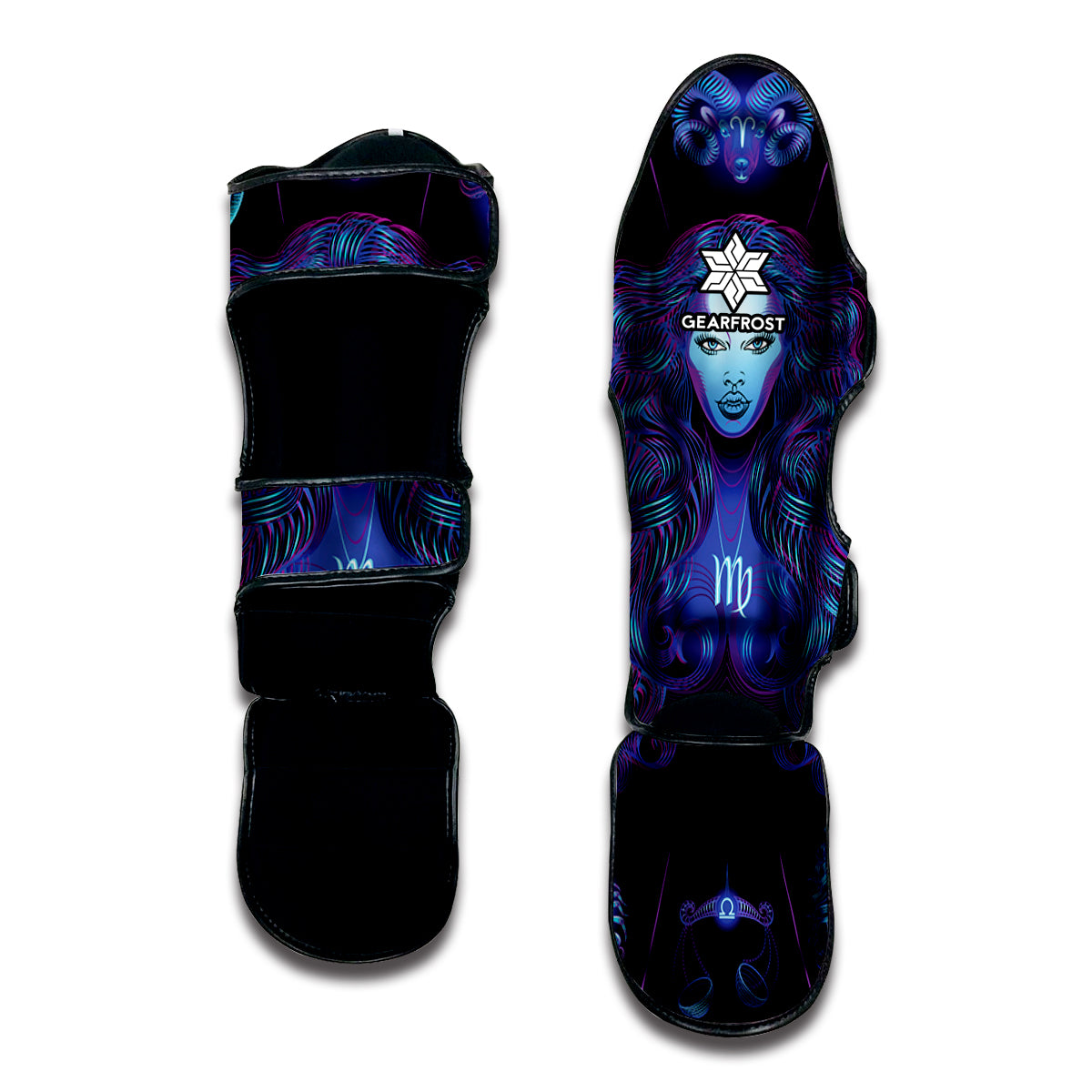 Virgo And Astrological Signs Print Muay Thai Shin Guard