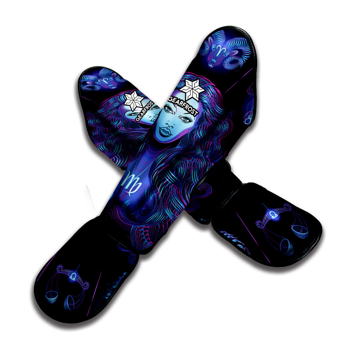 Virgo And Astrological Signs Print Muay Thai Shin Guard