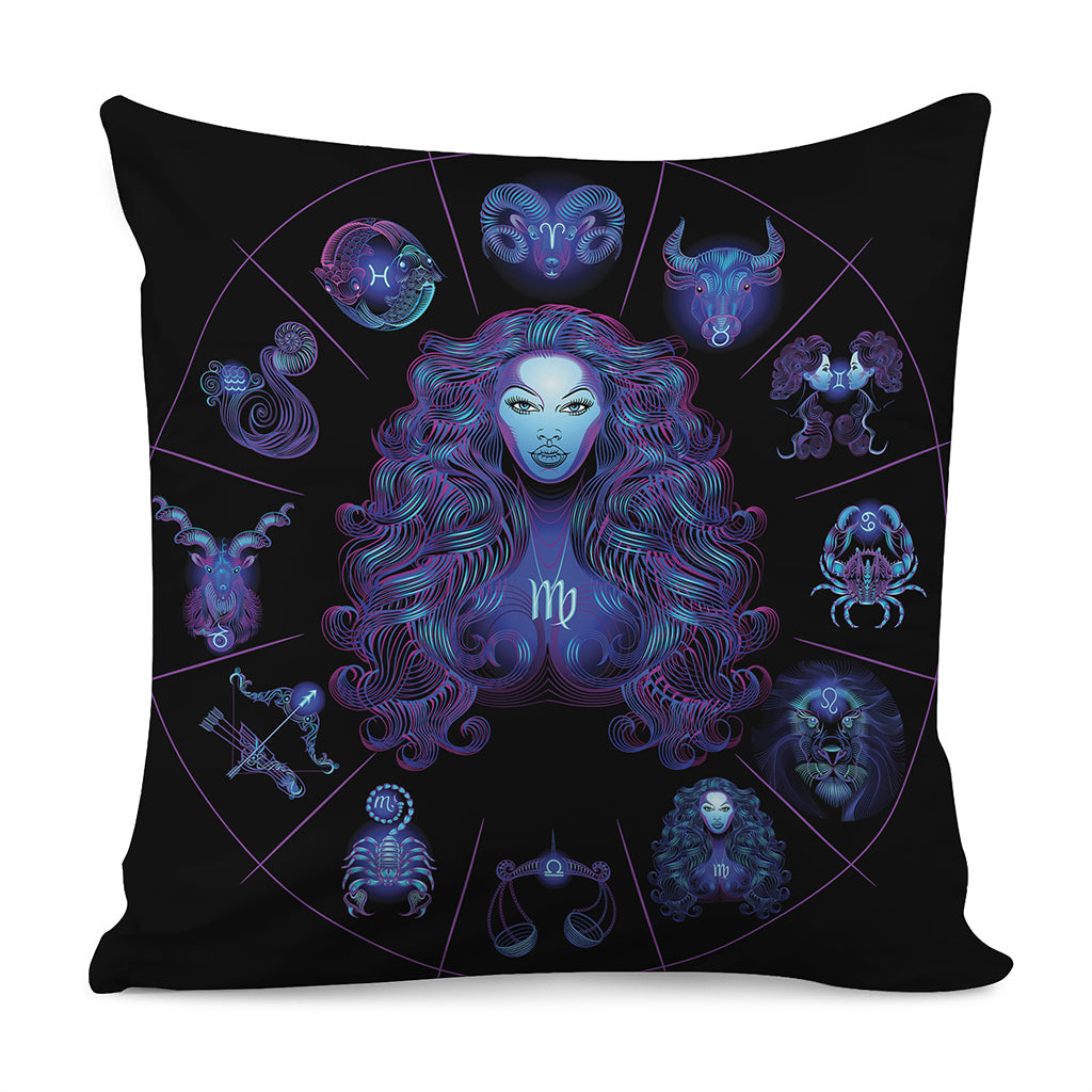 Virgo And Astrological Signs Print Pillow Cover