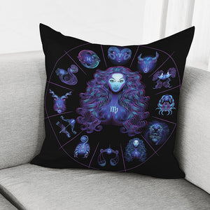 Virgo And Astrological Signs Print Pillow Cover