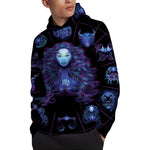 Virgo And Astrological Signs Print Pullover Hoodie