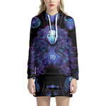 Virgo And Astrological Signs Print Pullover Hoodie Dress