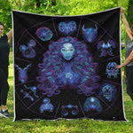 Virgo And Astrological Signs Print Quilt