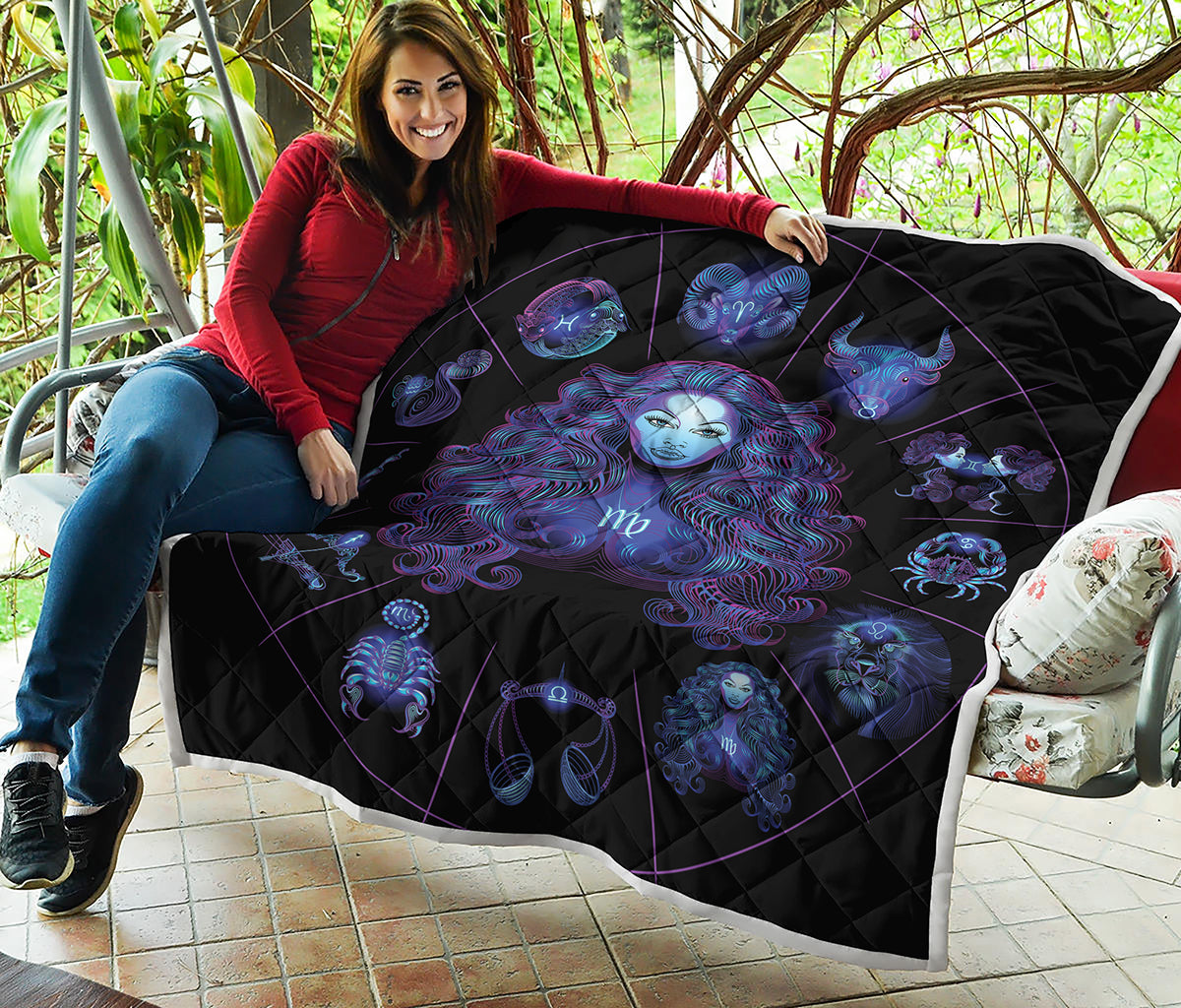 Virgo And Astrological Signs Print Quilt