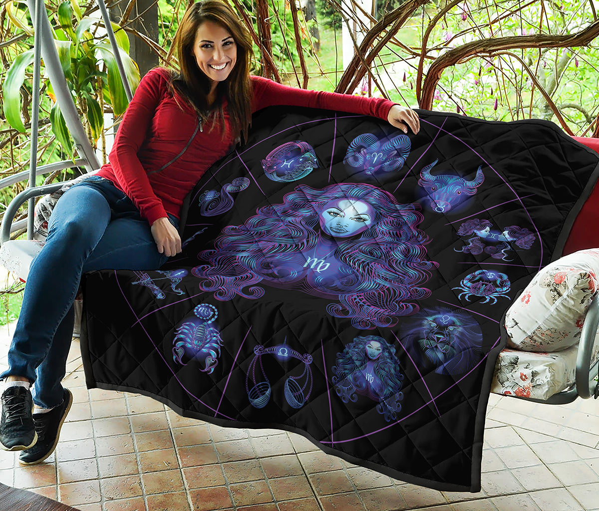 Virgo And Astrological Signs Print Quilt