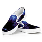 Virgo And Astrological Signs Print White Slip On Shoes