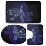 Virgo Constellation Print 3 Piece Bath Mat Set