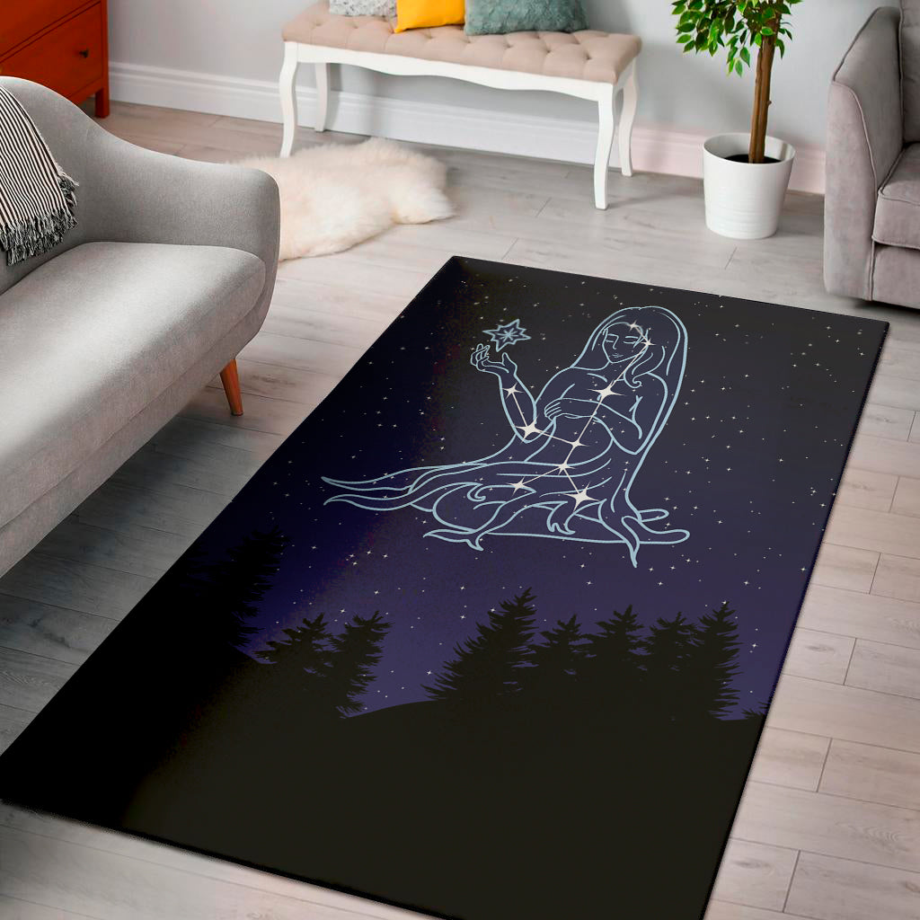 Virgo Constellation Print Area Rug