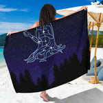 Virgo Constellation Print Beach Sarong Wrap