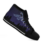 Virgo Constellation Print Black High Top Shoes